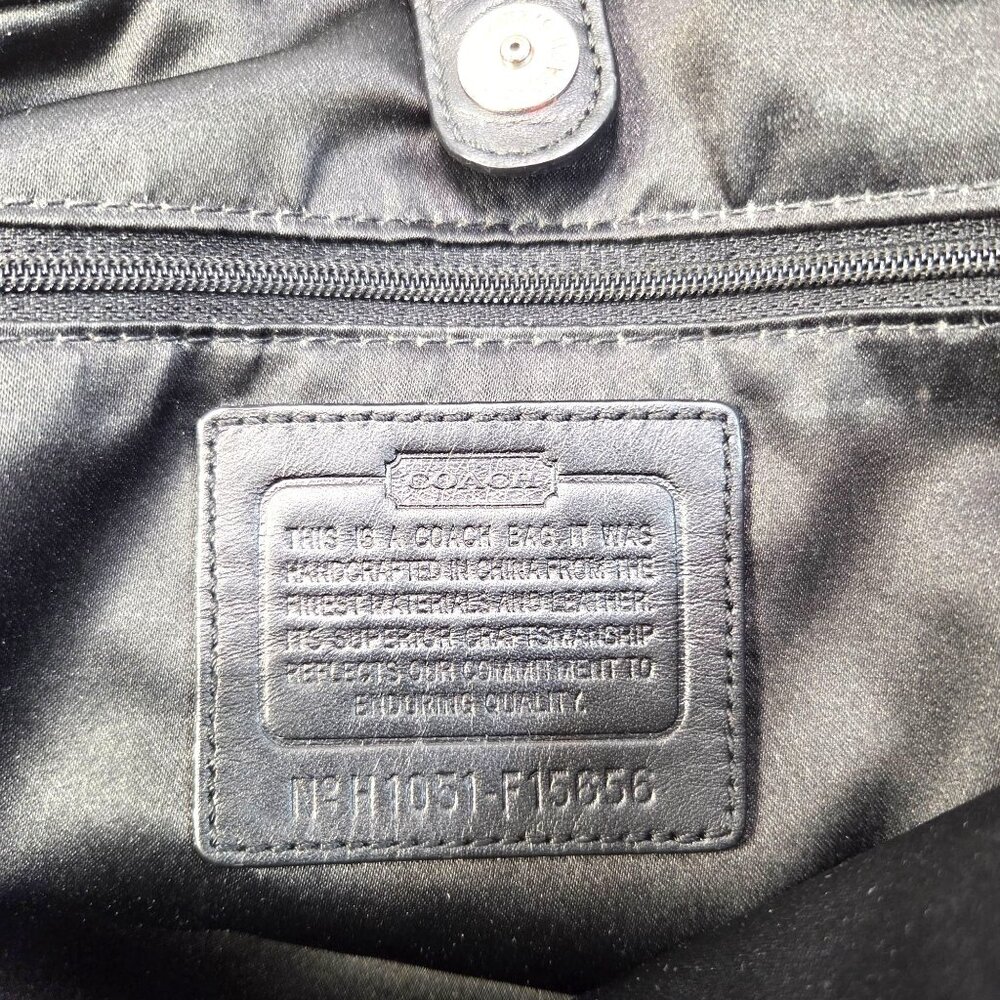 Coach Ashley F15656 Black Horse & Carriage Anniversary Satchel Handbag Purse - Picture 7 of 15